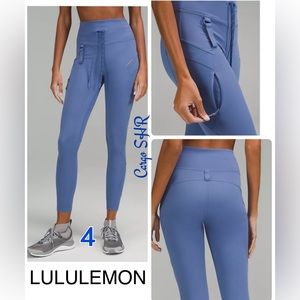 NWT Lululemon cargo 25” superhigh rise water drop soft blue hiking leggings rare